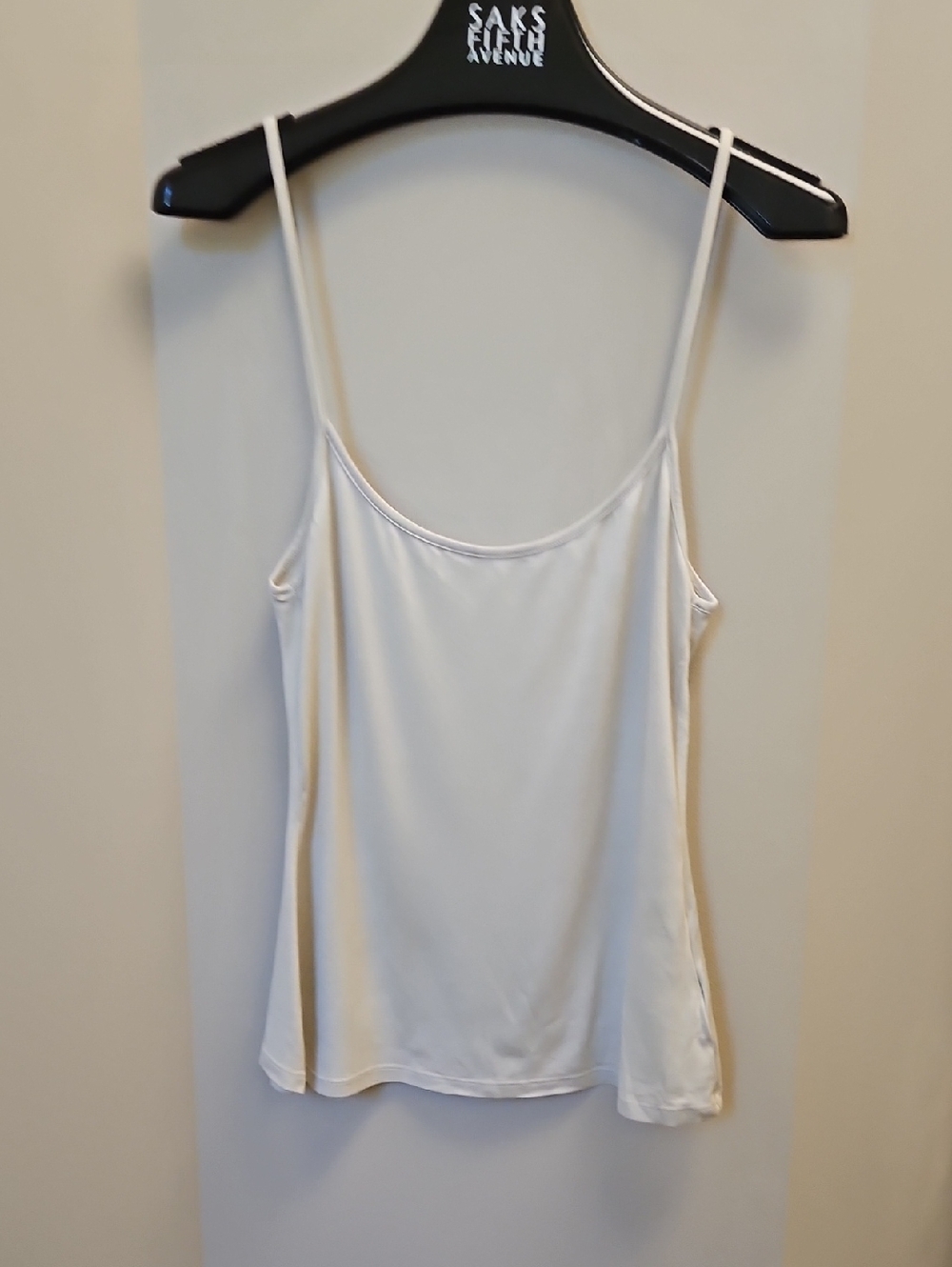 ARMANI Collezioni Ivory Satin Spaghetti-Strap Cami